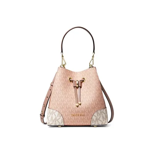 MICHAEL KORS MICHAEL KORS Коллекция сумок Mercer Gallery Bucket из кожи маленькая женская балетный розовый многоцветный