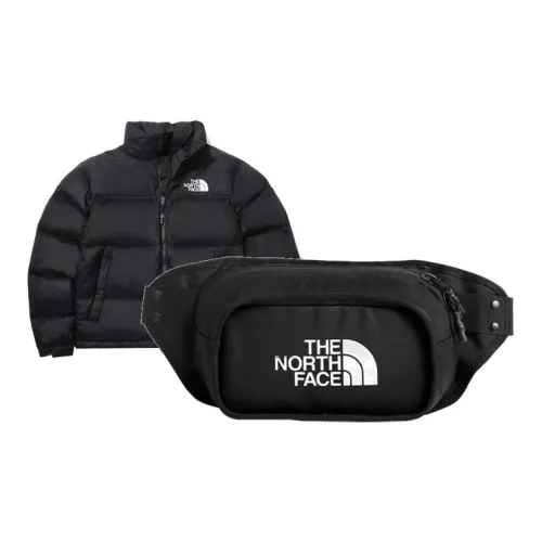THE NORTH FACE Нейлон Пух Бананка Сумка через плечо Подарочный набор Combo Set Унисекс Черный
