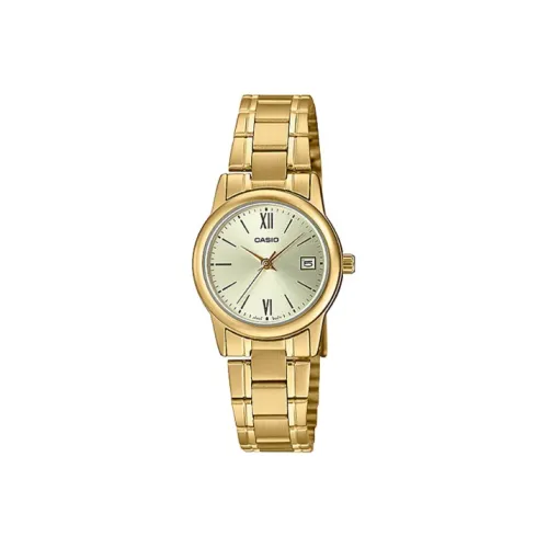 CASIO Standard Series Кварцевый механизм Часы Женские Золотистый циферблат LTP V002G 9B3