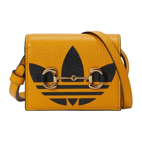 GUCCI Adidas Кожа Кошелек Держатель для карт Сумка через плечо Унисекс Желтый