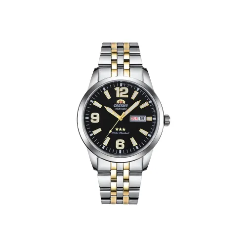 ORIENT Classic Collection Механический механизм Металлический ремешок Часы 42 мм Мужские часы Черный циферблат SAB0B005BB