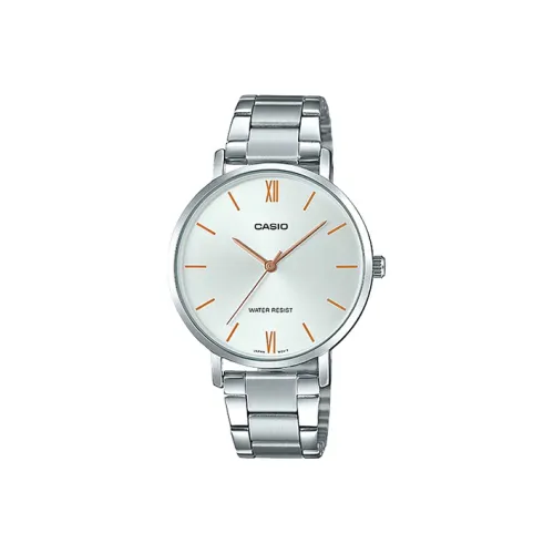 CASIO Standard Series Кварцевые часы Женские часы Серебристый циферблат