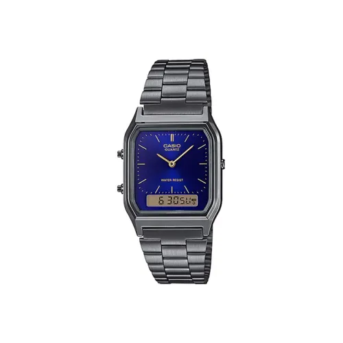 CASIO YOUTH Collection Квадратный Аналоговый Цифровой Кварцевый Механизм Нержавеющая Сталь Ремешок Часы Мужские Синий Циферблат