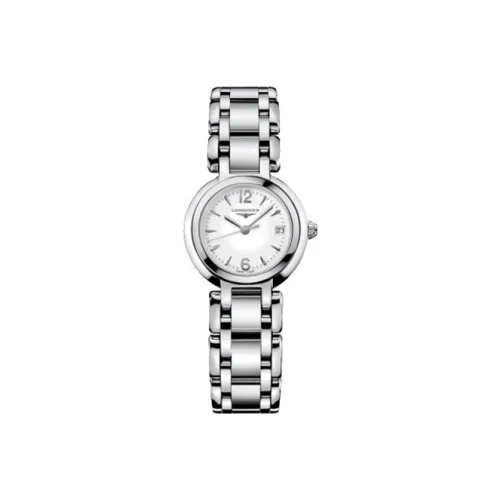 LONGINES Quartz Механизм Женские Часы Heart Moon Collection 26,5 мм Белые