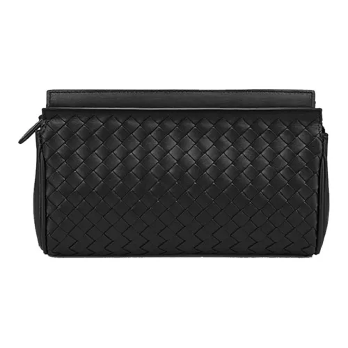 Bottega Veneta Овчина Косметичка Клатч Женский Черный