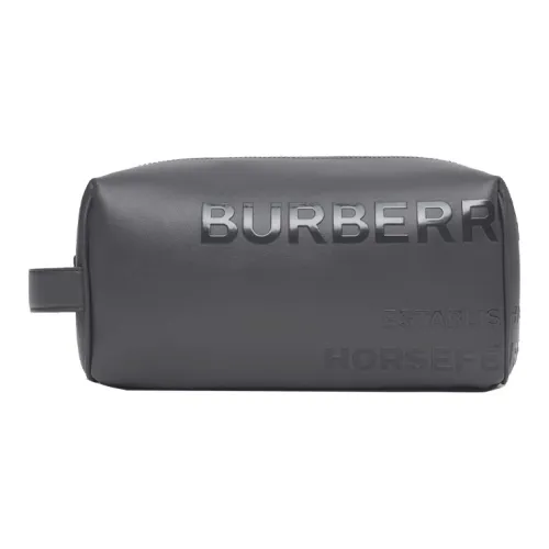 Burberry Кожа Хранение Сумка Монетница Клатч Мужской Пастельно-Розовый Серый