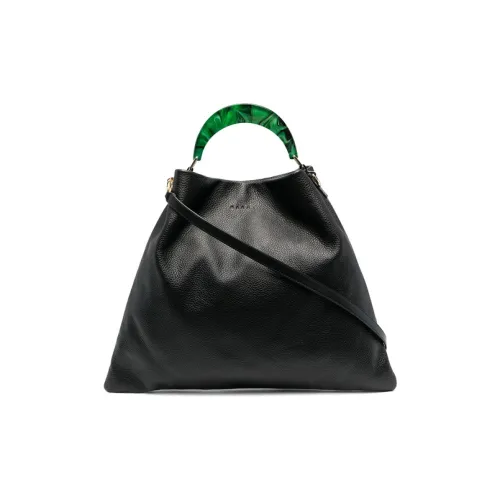 MARNI Коровья кожа Тоут Сумка Сумка для покупок Сумка через плечо Сумка среднего размера Женская Черная