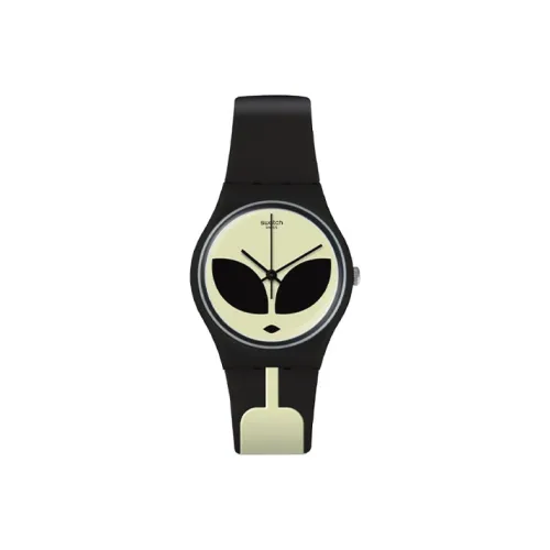 SWATCH ORIGINALS Collection Кварцевый механизм Унисекс Часы 39,2мм 34*39,2мм Зеленый циферблат Пластиковый корпус Часы Силиконовый ремешок