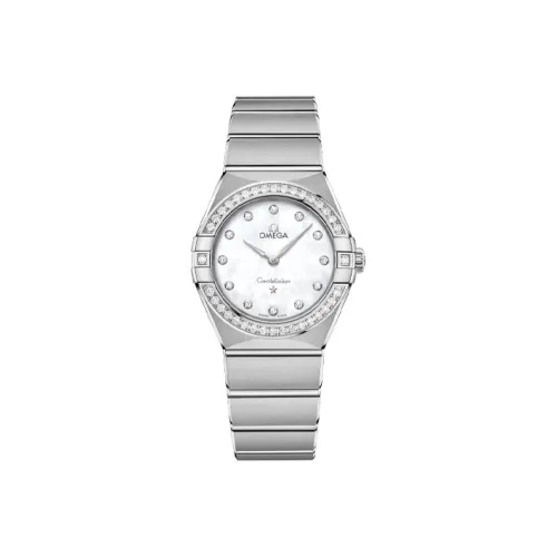 OMEGA Constellation Series Constellation Watch Кварцевый механизм Женские часы 28 мм Белый циферблат