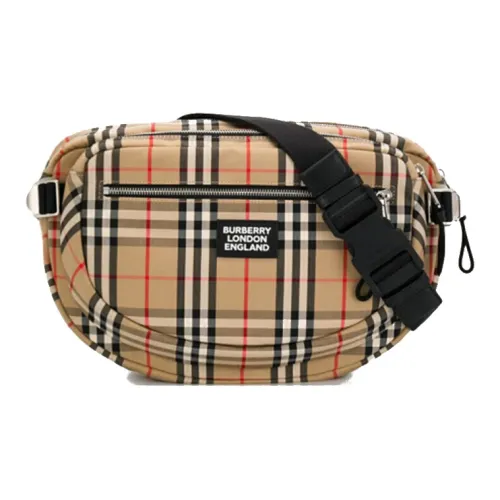 Burberry Хлопок Сумка Сумка через плечо Сумка через плечо Слинг-сумка Сумка на пояс Стандартная Мужская Классическая Хаки