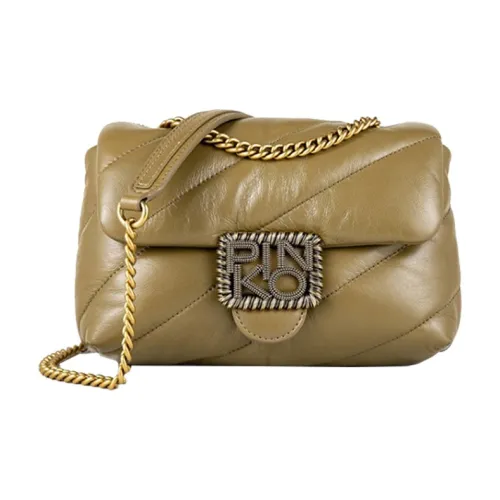 PINKO Puff Овчина Сумки через плечо Мини Женские Оливковый