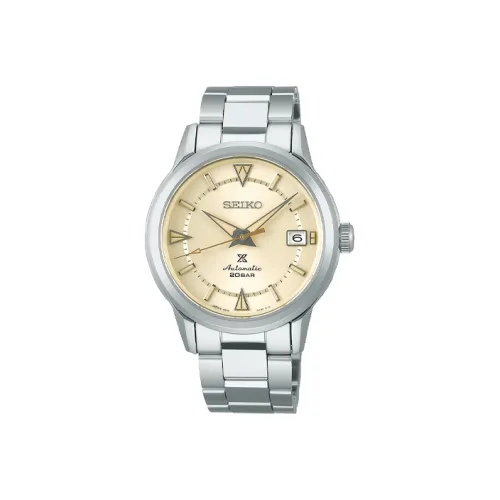 SEIKO Prospe Collection Автоматический Механический Механизм Нержавеющая Сталь Ремешок Часы Унисекс Золотой Циферблат SPB241