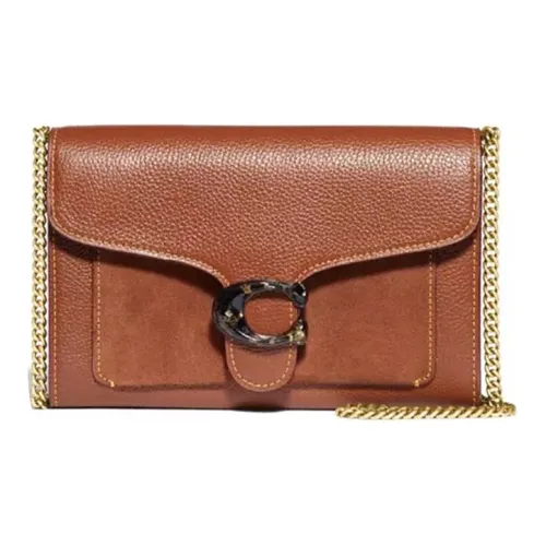 COACH Tabby Pebble Кожа Ручная Сумка Кошелек Клатч Цепочка Сумка через плечо Маленькая Женская Карамель