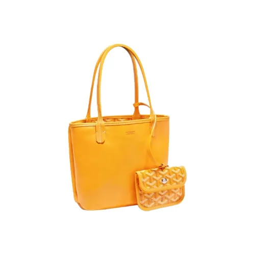 GOYARD Anjou Телячья кожа Сумка-тоут Мини Женская Желтая