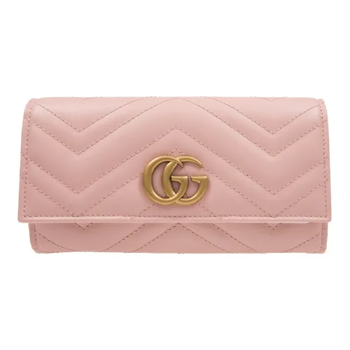 GUCCI GG Marmont Quilted кожаный кошелек женский розовый