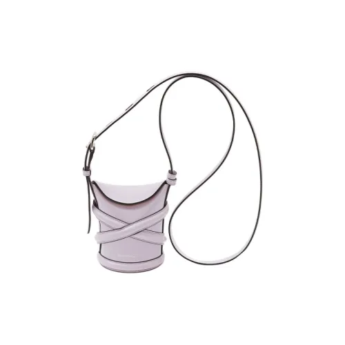 Alexander McQueen THE CURVE BAG Сумка из гладкой коровьей кожи ведрообразной формы сумка через плечо мини женская сирень