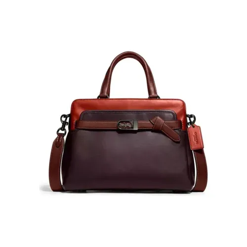 COACH Tate Кожа Одно плечо Через плечо Ручная сумка Сумка через плечо Женская Темно-красный Красный