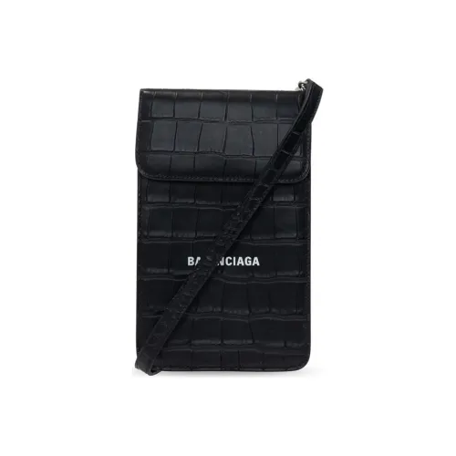 Balenciaga Cash Кожа Картхолдер Сумка через плечо Чехол для телефона Стандартный Мужской Черный