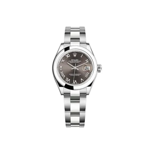 ROLEX Женская коллекция Logbook Автоматический механический механизм Женские часы 28 мм Кофейный циферблат Часы с корпусом из Oystersteel