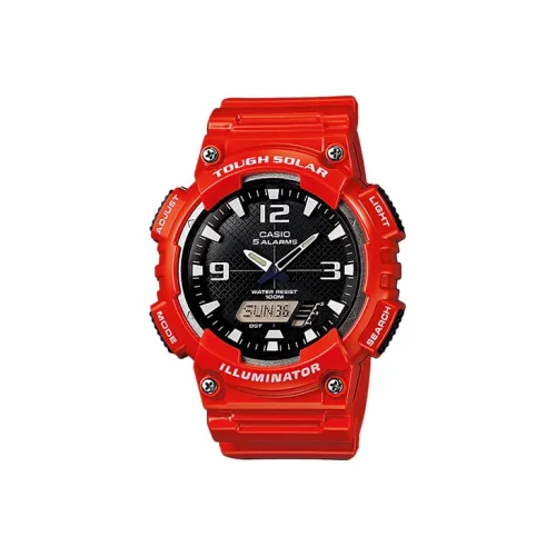 CASIO YOUTH Collection Аналоговый Цифровой дисплей Солнечный Кварцевый механизм Смольный ремешок Часы Мужские Черный циферблат