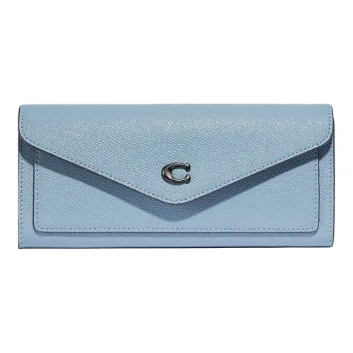 COACH Wyn Кожа Кошелек Женские Светло-Синий