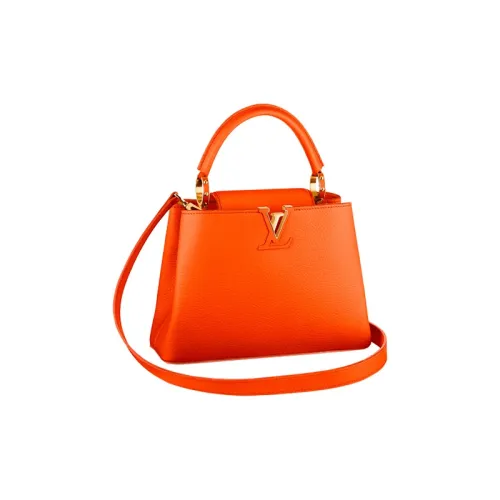 LOUIS VUITTON Capucines Коровья кожа Capson Сумка Стандартная Женская Шафран