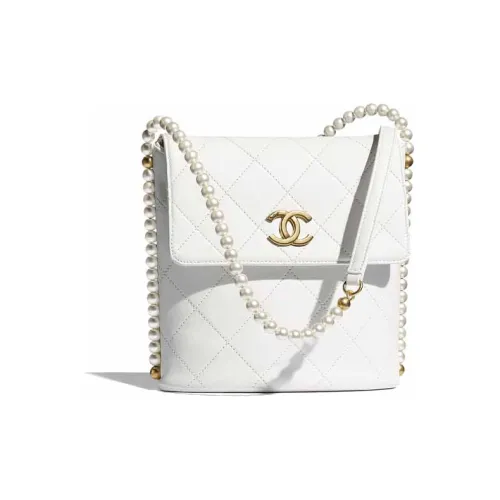 CHANEL Gabrielle Телячья кожа Сумка-хобо Сумка Сумка через плечо Сумка через плечо Женская Белая