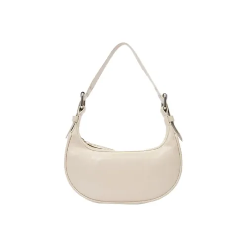 By Far Кожа Портативный Crossbody Сумка Сумка через плечо Женская Бежевая