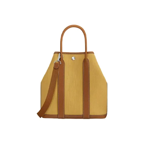 HERMES Garden Party Холст с Negonda Коровья кожа Сад Сумка Сумка через плечо Сумка Унисекс