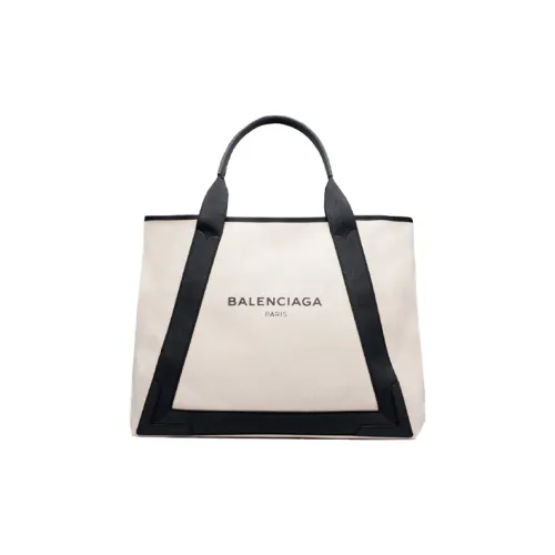 Balenciaga Хлопок холст телячья кожа тоут сумка сумка для покупок холщовая сумка сумка среднего размера женская белая