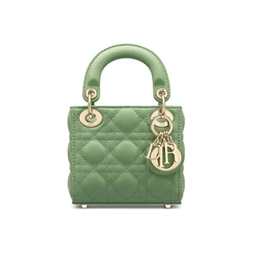 DIOR Lady Dior Sheepskin Сумка Lady Dior Сумка через плечо Сумка на плечо Сумка Extra Mini Женская Мятно-зеленая