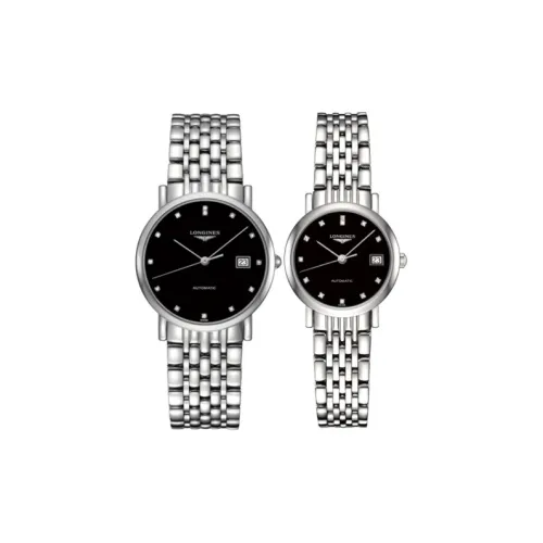 LONGINES Elegant Collection Автоматический Механический Механизм Унисекс Часы 25,5 мм Черный Циферблат Корпус из Нержавеющей Стали
