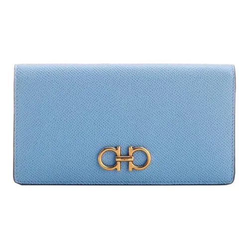 FERRAGAMO Телячья кожа Монета Кошелек Женский Синий