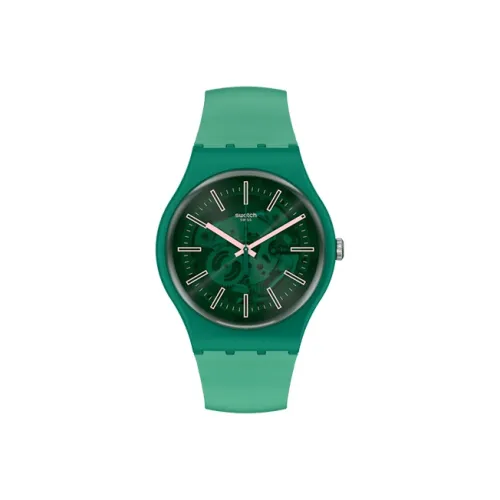 Swatch Quartz Механизм Унисекс Часы 41 мм Зеленые