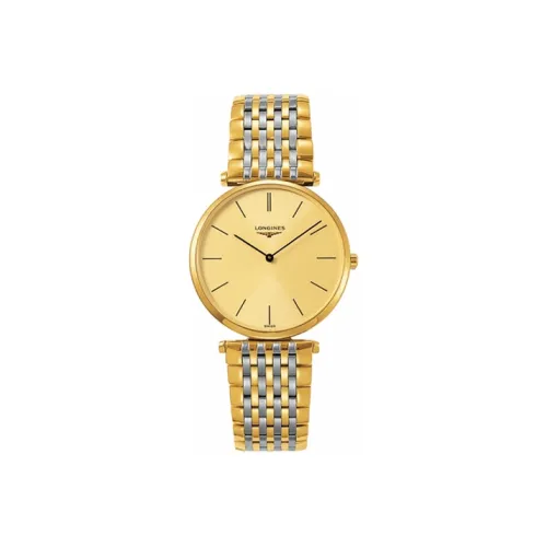 LONGINES Quartz Механизм Унисекс Часы Jialan Collection 36 мм Золото