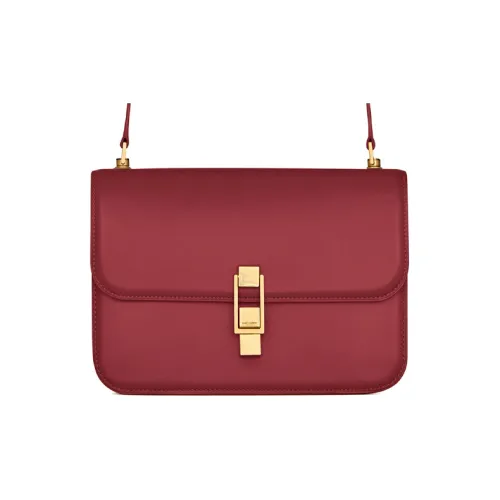 SAINT LAURENT Le Carre Телячья кожа Сумка через плечо Женская Ярко-красная