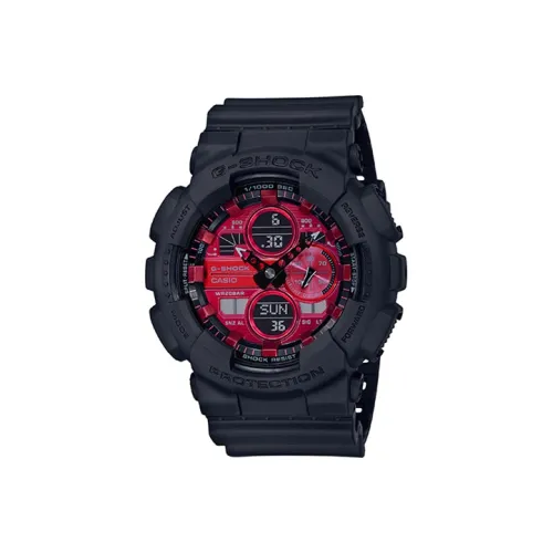 CASIO Кварцевый механизм Мужские часы серии Liquid Crystal/Analog Dual Display, 55 мм*51,2 мм, Красный