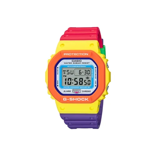 CASIO Кварцевый механизм Мужские часы серии SQUAD 48,9мм*43,8мм Многоцветные