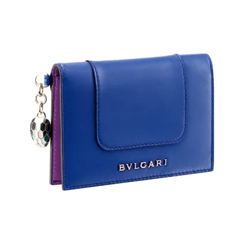 BVLGARI Serpenti Forever Телячья кожа Кошелек Женские Синий