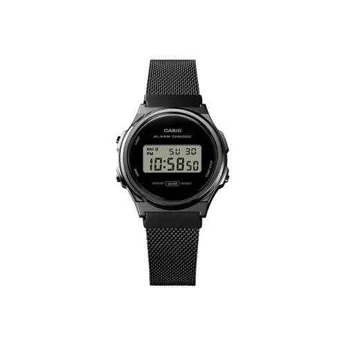 CASIO Vintage Collection Disc Коллекция Кварцевый механизм Нержавеющая сталь Ремешок Часы Унисекс Черный циферблат A171WEMB 1A