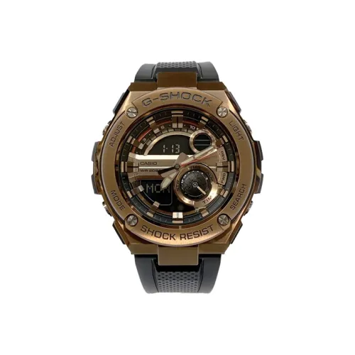 CASIO Механический механизм Мужские часы серии Steel, 52,4 мм*16,1 мм, Золото
