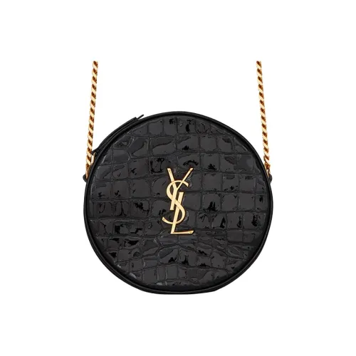 SAINT LAURENT Лакированная кожа Camera Сумка Сумка через плечо Стандартная Женская Черная