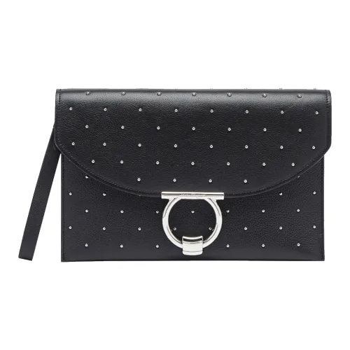 FERRAGAMO GANCINI Коровья кожа Клатч Женские Черный