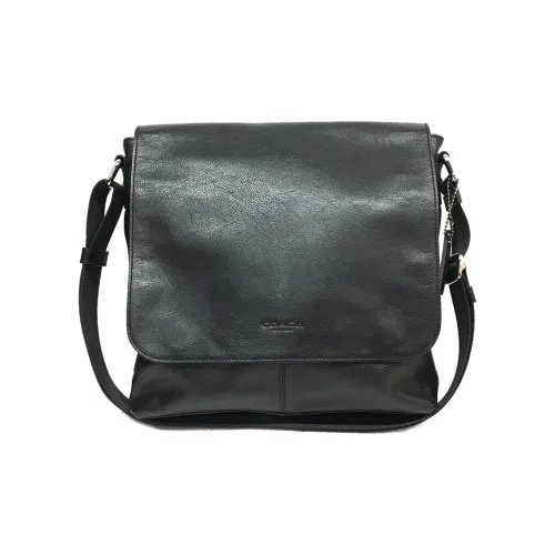 COACH Charles Коровья кожа Сумка через плечо Briefcase Средний Мужской Черный