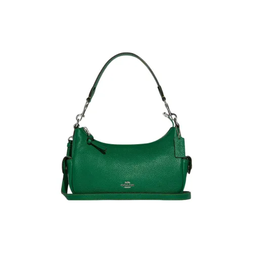 COACH Pennie Каменная кожа Сумка через плечо Средняя Женская Зеленая