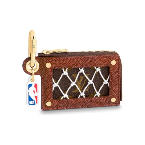 LOUIS VUITTON NBA Collaboration Zippy Холст Держатель для карт Мужской Коричневый
