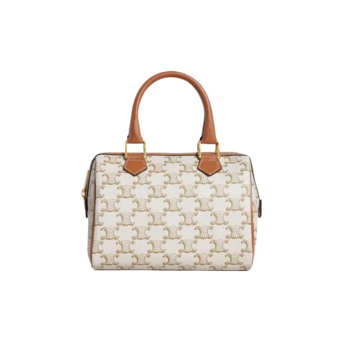 CELINE Triomphe Коровья кожа Сумка Маленькая Женская Белая