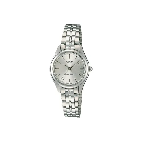 CASIO Standard Series ENTICER Collection Кварцевый механизм Нержавеющая сталь Ремешок Часы Женские Серебристый циферблат