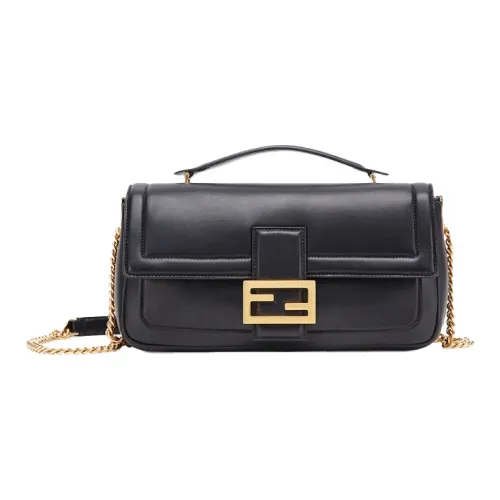 FENDI Baguette Sheepskin Сумка через плечо Женская Черная