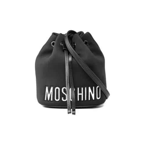 MOSCHINO Сумка-ведро с кожаными вставками сумка через плечо женская черная